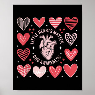 Hart Anatomie Valentijn Little Heart CHD Bewustzij Poster