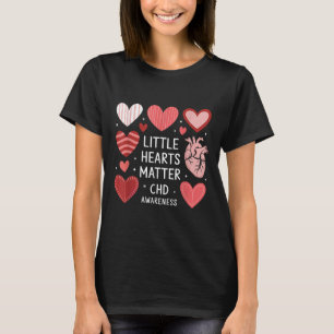 Hart Anatomie Valentijn Little Heart CHD Bewustzij T-shirt