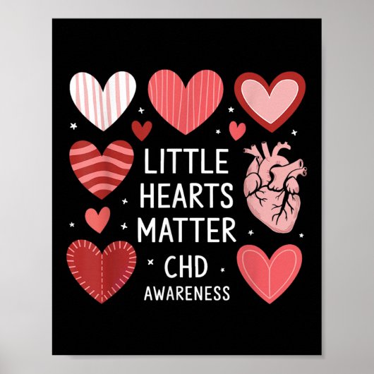 Hart Anatomie Valentijn Little Heart CHD Poster (Voorkant)
