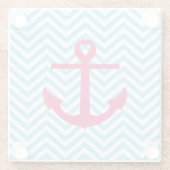 Hart Anchor Glazen Onderzetter (Achterkant)