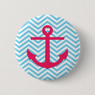 Hart Anchor Ronde Button 5,7 Cm
