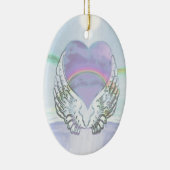 Hart, Angel Wings en Ocean Keramisch Ornament (Rechts)