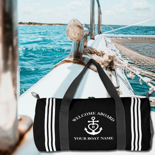 Hart Anker Boot Naam Monogram Zwart Plunjezak