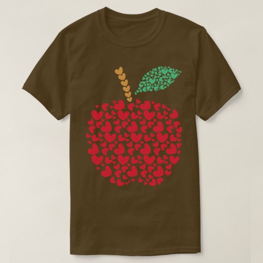 Hart Apple Teacher Valentijnsdag Gift T-shirt (Design voorkant)