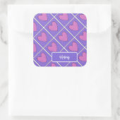 Hart Appliqué Quilt Patroon Vierkante Sticker (Tas)