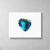 Hart Aquamarijn Canvas Afdruk (Voorkant)