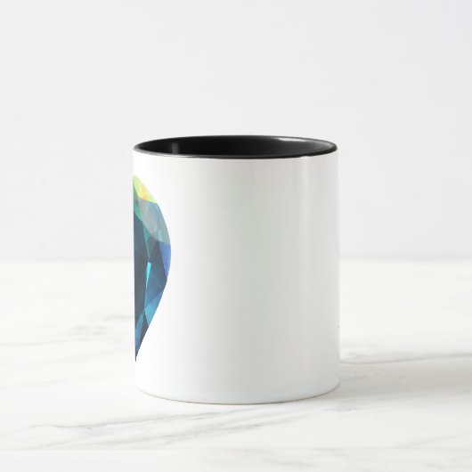 Hart Aquamarijn Mok (Midden)