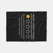 Hart aritmie Bewustzijn Eén ster Waardering Overle Fleece Deken (Voorkant (Horizontaal))