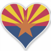 Hart Arizona Vlag Sticker (Voorkant)
