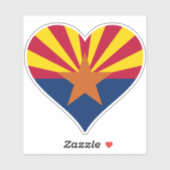 Hart Arizona Vlag Sticker (Vel)
