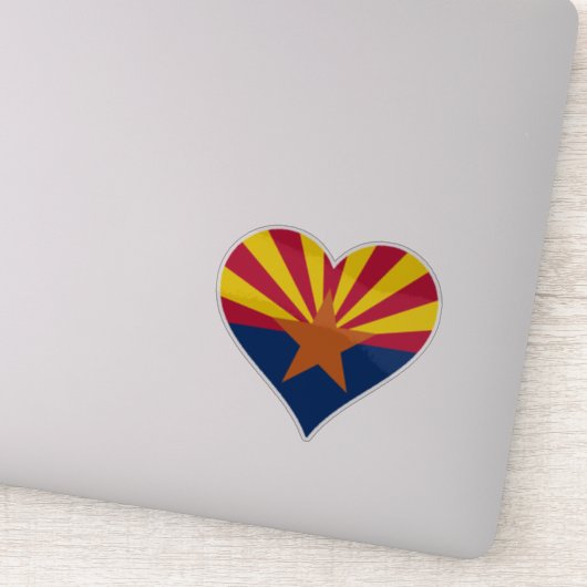 Hart Arizona Vlag Sticker (Detail)