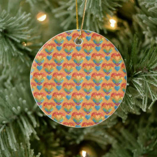 Hart autisme keramisch ornament (Boom)