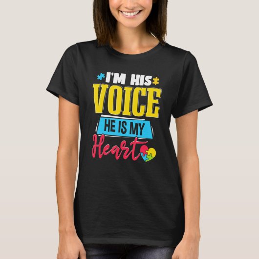 Hart Autisme Moeder T-shirt (Voorkant)