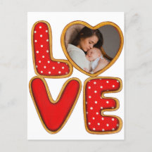 Hart Baby Foto Geboorte Aankondiging Keepsake LOVE