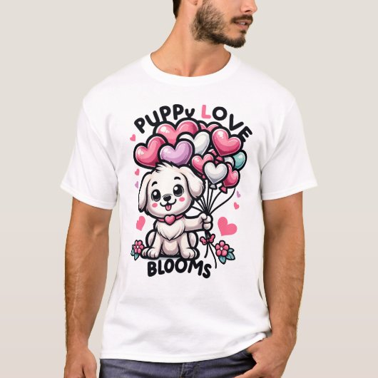 Hart ballon pup - Schattig Liefde Celebration T-sh T-shirt (Voorkant)