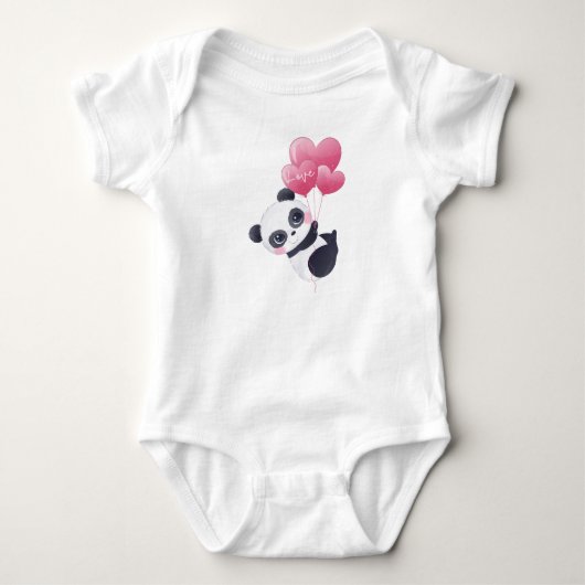 Hart Ballonnen Panda Romper (Voorkant)