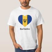 Hart - Barbados-vlag T-shirt (Voorkant)