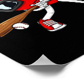 Hart Baseball Valentijnsdag Fun Boys Meisjes Kinde Poster (Hoek)