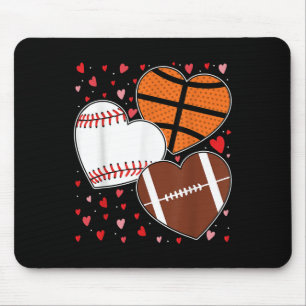 Hart Basketbal Baseball Football Boys Mannen Valen Muismat
