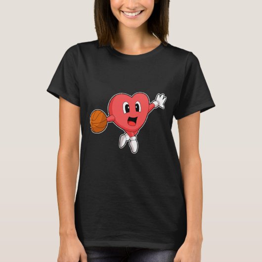 Hart Basketballer Basketbal T-shirt (Voorkant)