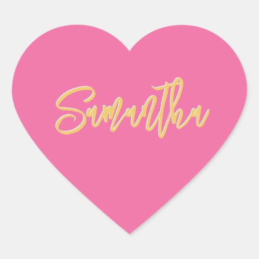 HART BAT MITZVAH modern  roze gouden script Hart Sticker (Voorkant)