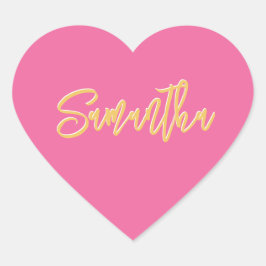 HART BAT MITZVAH modern  roze gouden script Hart Sticker