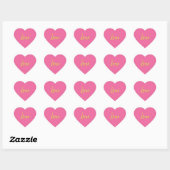 HART BAT MITZVAH modern roze gouden script Hart Sticker (Vel)