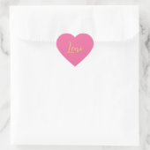 HART BAT MITZVAH modern roze gouden script Hart Sticker (Tas)