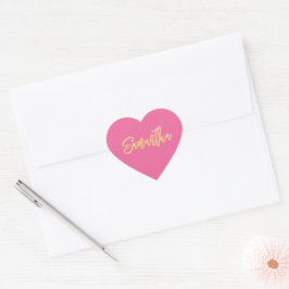 HART BAT MITZVAH modern  roze gouden script Sticker