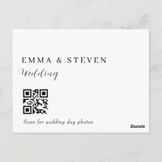 Hart bedankpas, bruiloft bedankpas briefkaart (Achterkant)