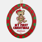 Hart Beer Baby's eerste kerst Ornament (Links)