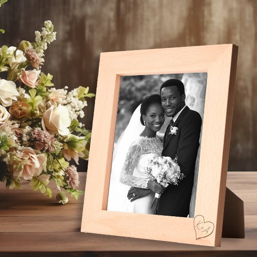 Hart Beginletters Minimalistisch Gegraveerde Lijstjes