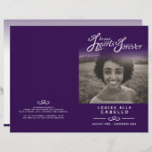 Hart begrafenisprogramma voor altijd. (Voorkant / Achterkant)