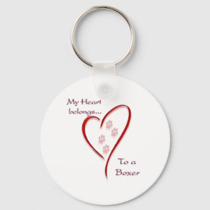 Hart Behoort tot Boxer, Liefde Boxers, Boxer liefd Sleutelhanger