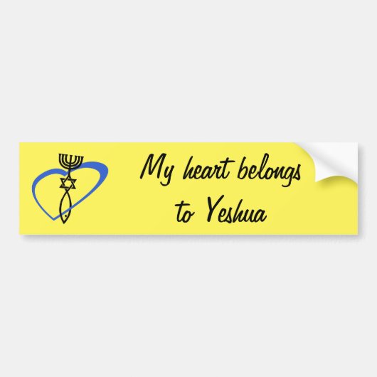 Hart behoort tot de Yeshua-bumper-sticker Bumpersticker (Voorkant)