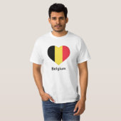 Hart - Belgische vlag T-shirt (Voorkant volledig)