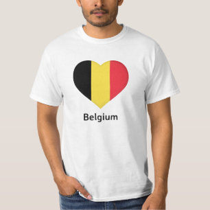 Hart - Belgische vlag T-shirt