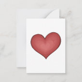 Hart Bestie Pocket knuffel Token, Denken aan jou Notitiekaartje (Achterkant)