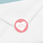Hart bewerkbare achtergrond Kleur thuisadres Ronde Sticker