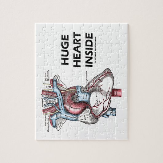 Hart binnenin (anatomisch hart) legpuzzel (Verticaal)