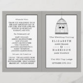  Hart Birdcage Wedding Bi-voudig Programma (Voorkant)