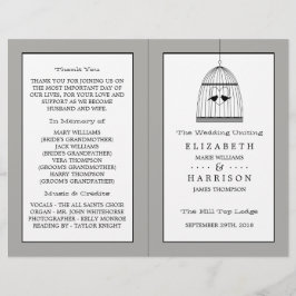  Hart Birdcage Wedding Bi-voudig Programma