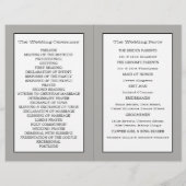  Hart Birdcage Wedding Bi-voudig Programma (Achterkant)