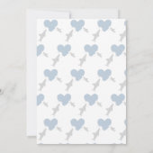 Hart Bites Sharks Post Baby shower Kaart (Achterkant)