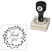 hart blad krans Bedankt zakelijk pakket Rubberstempel (Gestempeld)