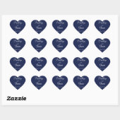 Hart Blauwe Maritieme Trouwstickers Sticker (Vel)