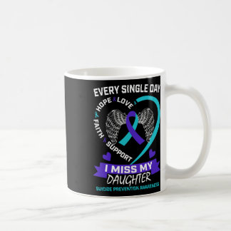 Hart Blauwgroen Paarse Miss Daughter Suicide Aware Koffiemok
