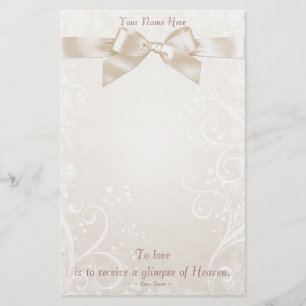 Hart Bloei Roos Stationery Briefpapier
