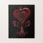 Hart Bloem Legpuzzel (Verticaal)