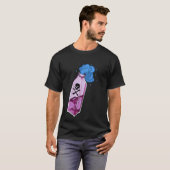 Hart bloem patroon. t-shirt (Voorkant volledig)